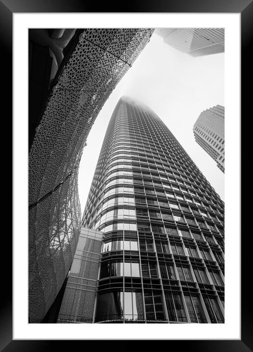 SalesForce Tower and Transbay buildings in San Francisco, Califo Framed Mounted Print by Martin Williams
