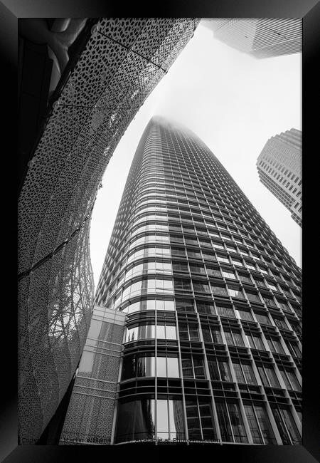 SalesForce Tower and Transbay buildings in San Francisco, Califo Framed Print by Martin Williams