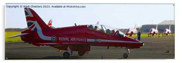 Close up photo of a Red Arrow Acrylic by Mark Chesters