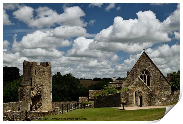 Farleigh Hungerford Castle Print by Peter Wiseman