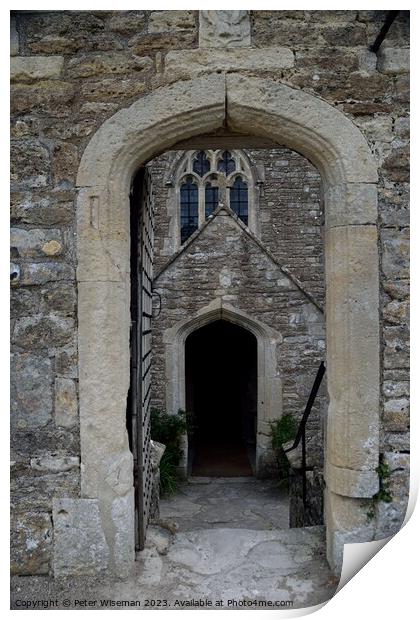 The entrance to the chapel at Farleigh Hungerford  Print by Peter Wiseman