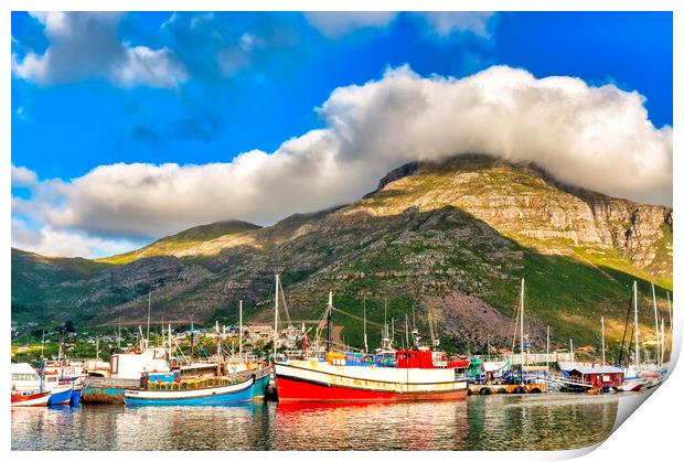 Hout Bay harbour Print by Fabrizio Troiani