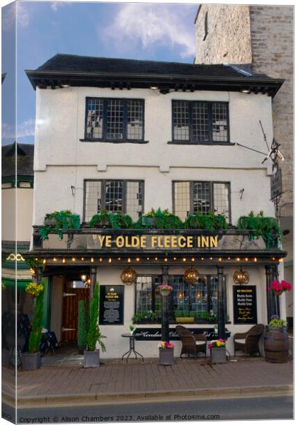 Ye Olde Fleece Inn Kendal Canvas Print by Alison Chambers