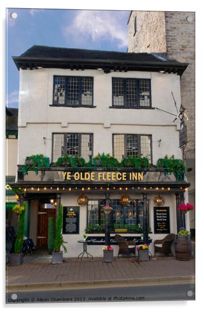 Ye Olde Fleece Inn Kendal Acrylic by Alison Chambers