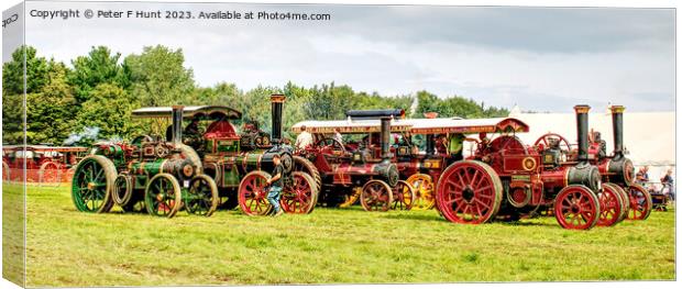 Steam Traction Engines Canvas Print by Peter F Hunt