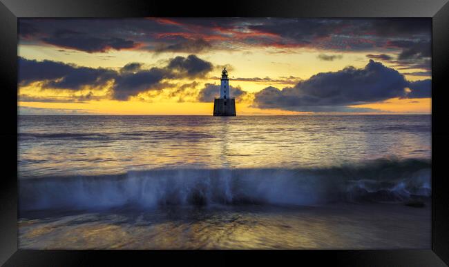Dramatic Sunrise at Rattray Lighthouse Framed Print by Anthony McGeever