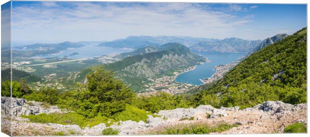Views of Kotor from Kotor Serpentine Canvas Print by Jason Wells