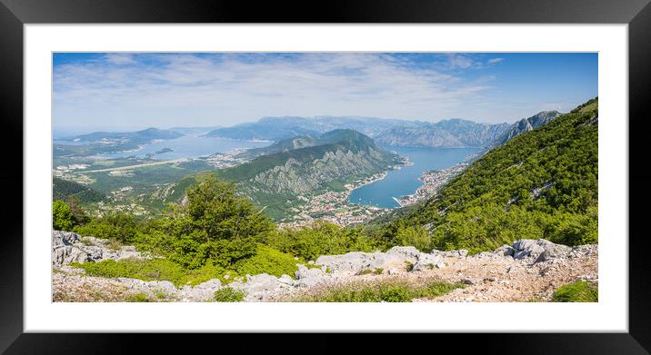 Views of Kotor from Kotor Serpentine Framed Mounted Print by Jason Wells