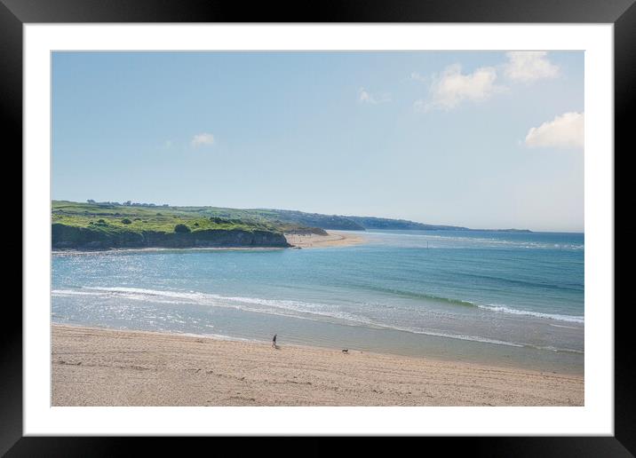Cornish Sandscapes: Hayle Beach  Framed Mounted Print by kathy white