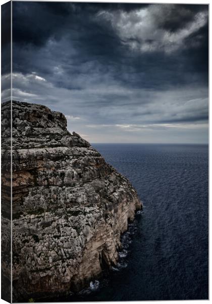 Malta Island Sea Coast On Stormy Morning Canvas Print by Artur Bogacki