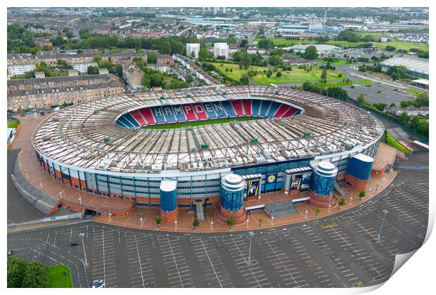 Hampden Park Scotland Print by Apollo Aerial Photography