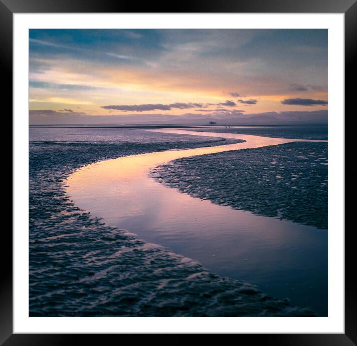 Solway Firth Dawn Framed Mounted Print by Dave Bowman