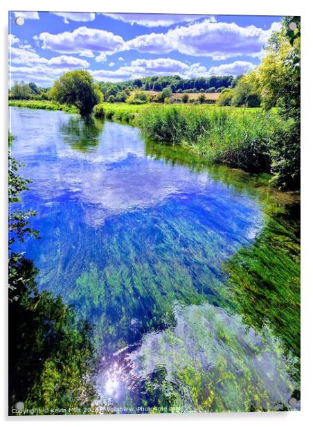 River Itchen Winchester Acrylic by Kevin Mills