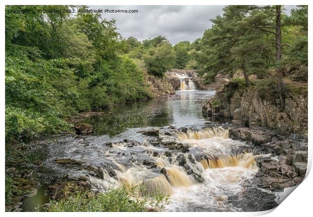 Low Force Waterfall, Teesdale Print by Jo Sowden