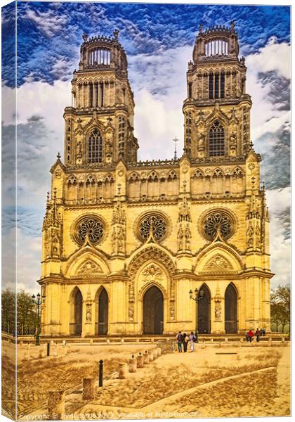 Beautiful facade of the Orléans cathedral - CR2304 Canvas Print by Jordi Carrio