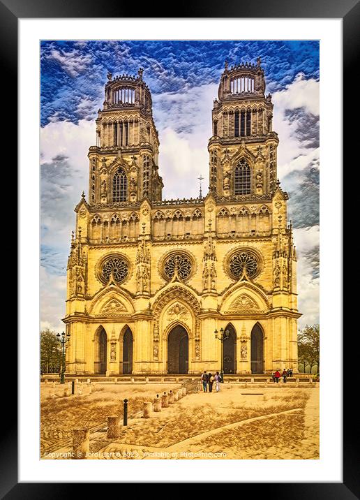 Beautiful facade of the Orléans cathedral - CR2304 Framed Mounted Print by Jordi Carrio