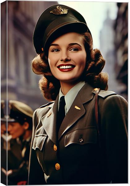  Women’s Auxiliary Air Force Canvas Print by CC Designs