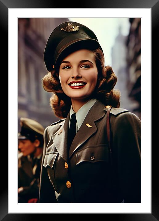  Women’s Auxiliary Air Force Framed Mounted Print by CC Designs