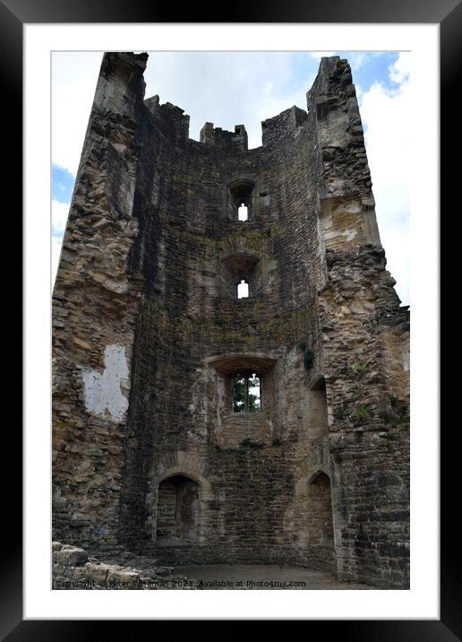 The  Lady Tower at Farleigh Hungerford Castle Framed Mounted Print by Peter Wiseman