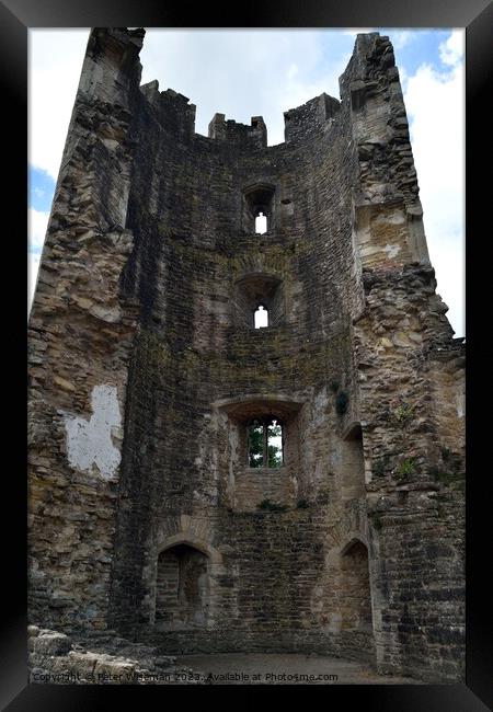 The  Lady Tower at Farleigh Hungerford Castle Framed Print by Peter Wiseman