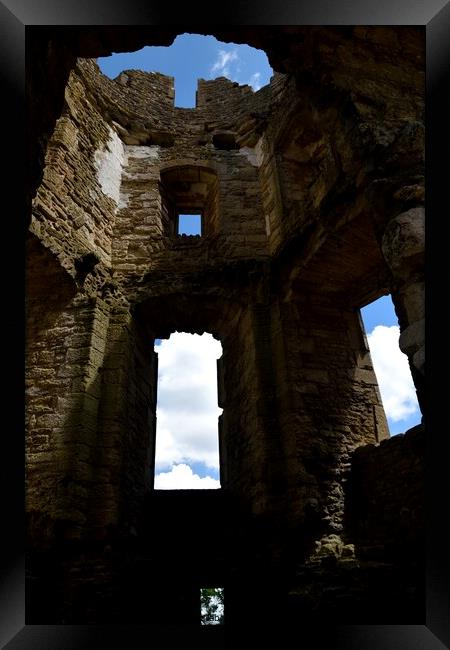 The remains of a tower at Farleigh Hungerford Cast Framed Print by Peter Wiseman
