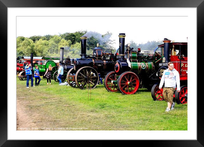 Vintage Steam Rally in Derbyshire Framed Mounted Print by john hill