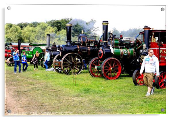 Vintage Steam Rally in Derbyshire Acrylic by john hill