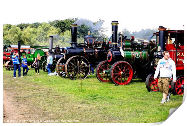 Vintage Steam Rally in Derbyshire Print by john hill