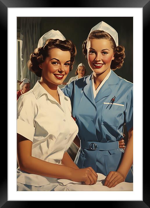 Nurses  Framed Mounted Print by CC Designs