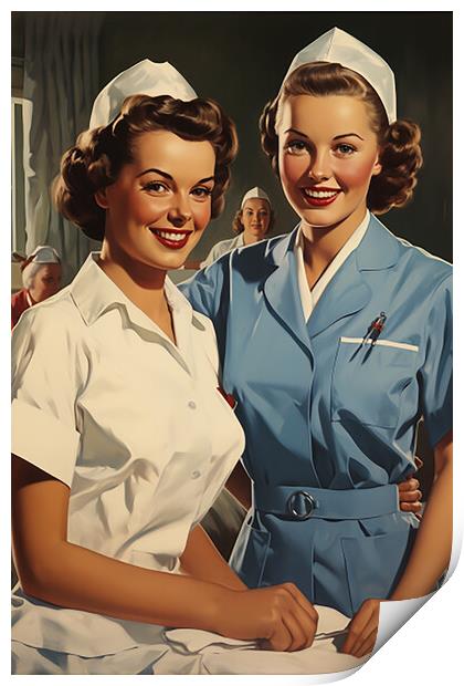 Nurses  Print by CC Designs