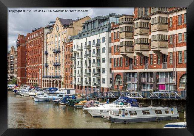 Accommodation Buildings and Canalway System Bristol  Framed Print by Nick Jenkins