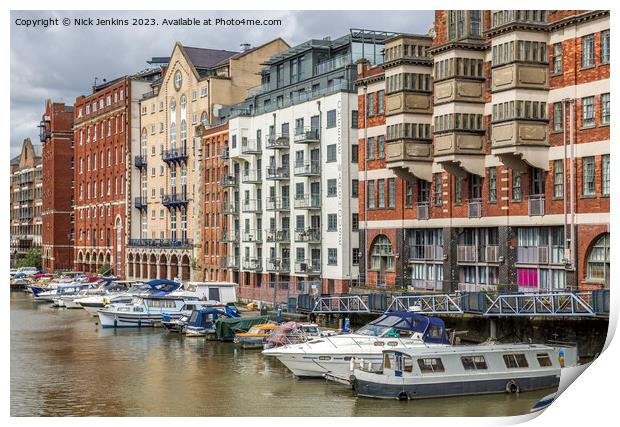 Accommodation Buildings and Canalway System Bristol  Print by Nick Jenkins