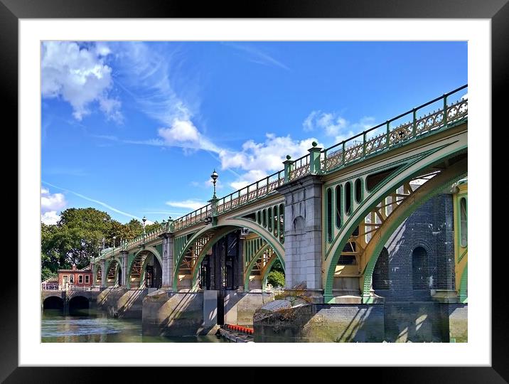 Richmond Lock and Footbridge Framed Mounted Print by Antony Robinson