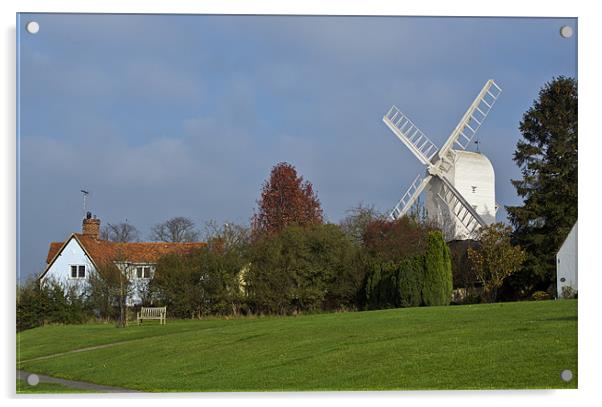 Finchingfield windmill Acrylic by Gary Eason