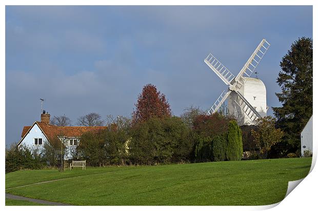 Finchingfield windmill Print by Gary Eason