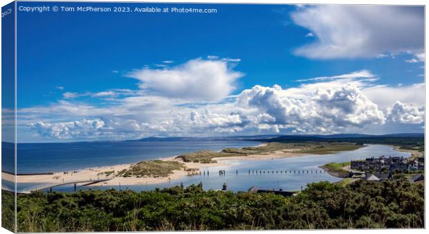 Lossiemouth's East Beach Panorama Canvas Print by Tom McPherson