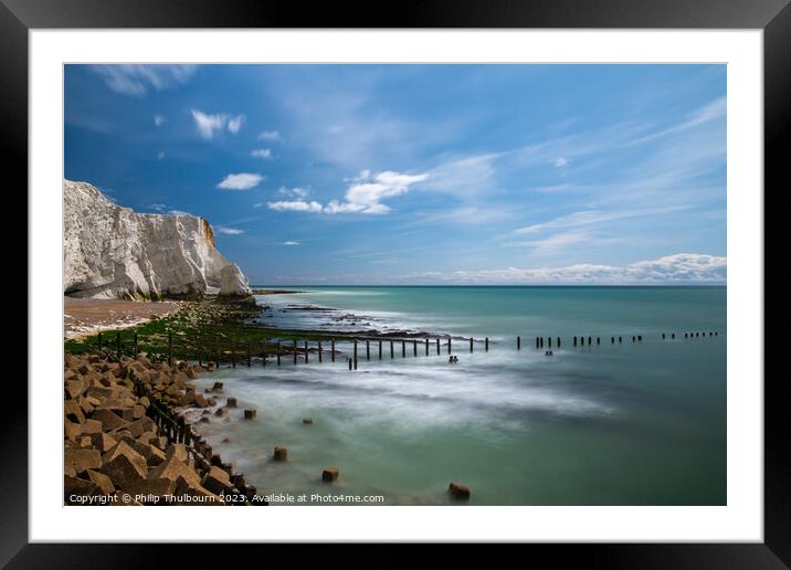seaford coastline Framed Mounted Print by Philip Thulbourn