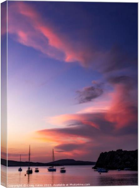 Menorca Sunset Sky Canvas Print by Craig Yates