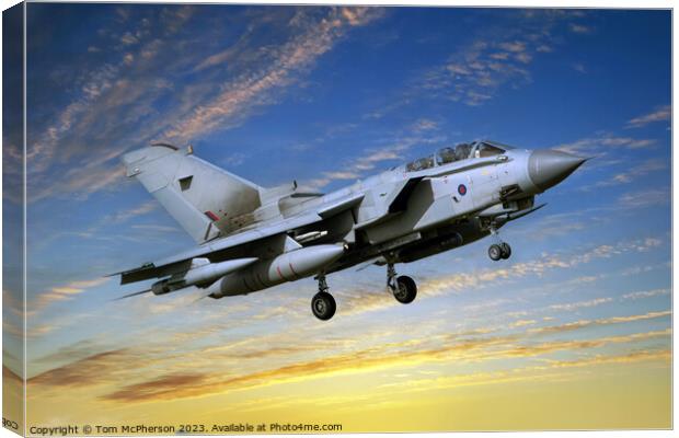 Farewell to RAF's Tornado: Aerial Powerhouse Canvas Print by Tom McPherson