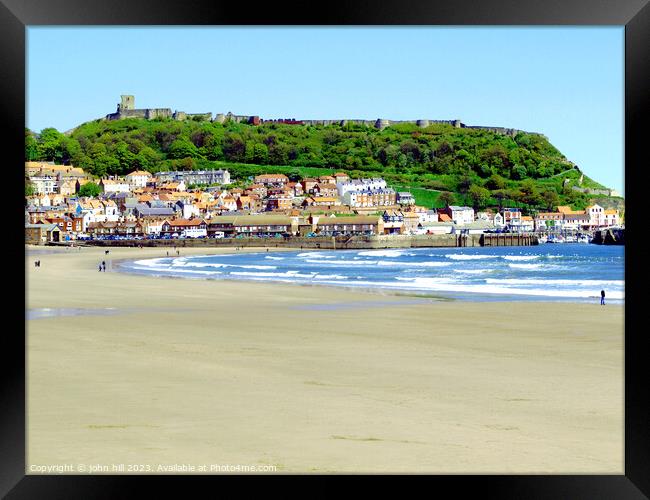 Scarborough's Historic Charm Captured Framed Print by john hill