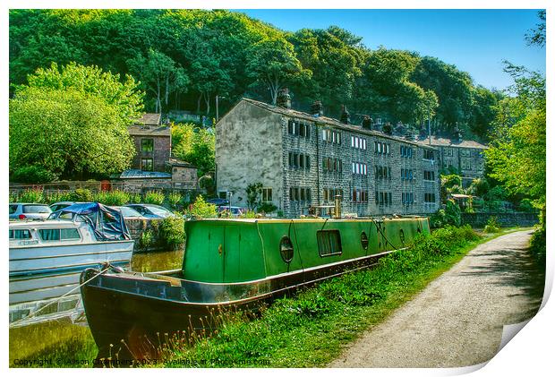 Hebden Bridge Rochdale Canal  Print by Alison Chambers