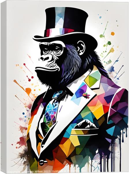 Dapper Gorilla Maestro Canvas Print by Darren Wilkes