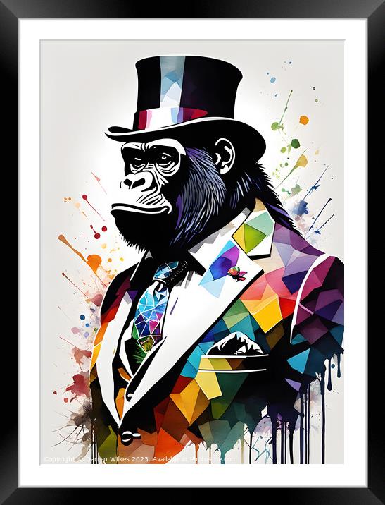 Dapper Gorilla Maestro Framed Mounted Print by Darren Wilkes