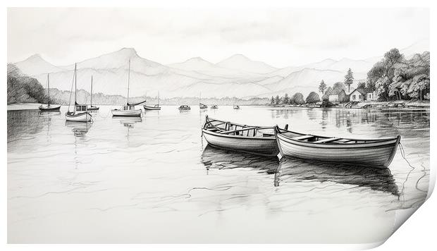 Bowness Drawing Print by Steve Smith