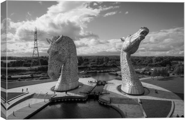 The Kelpies Canvas Print by Apollo Aerial Photography