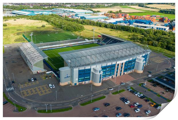 Falkirk Football Club Print by Apollo Aerial Photography