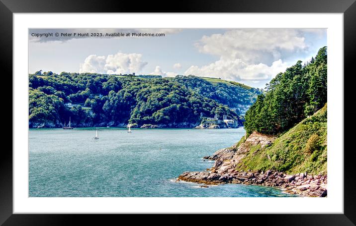 The River Dart Estuary Framed Mounted Print by Peter F Hunt