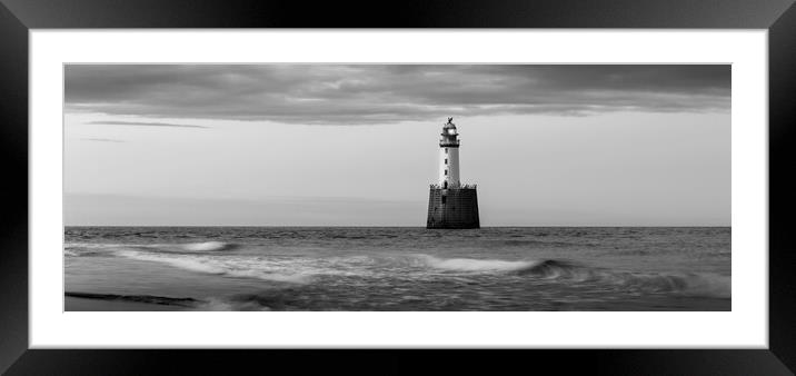Rattray Lighthouse in Black and White  Framed Mounted Print by Anthony McGeever