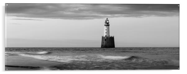 Rattray Lighthouse in Black and White  Acrylic by Anthony McGeever