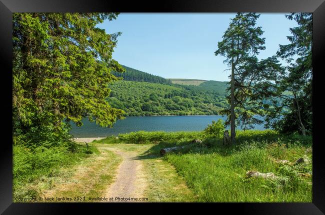Path to Talybont Reservoir in the Brecon Beacons  Framed Print by Nick Jenkins